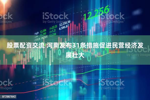 股票配资交流 河南发布31条措施促进民营经济发展壮大