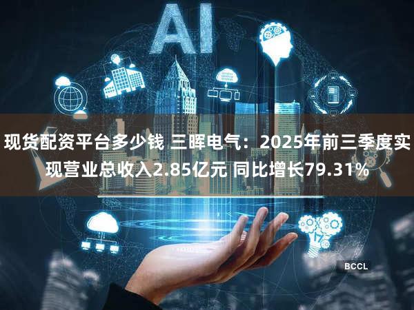 现货配资平台多少钱 三晖电气：2025年前三季度实现营业总收入2.85亿元 同比增长79.31%
