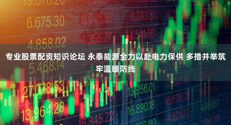 专业股票配资知识论坛 永泰能源全力以赴电力保供 多措并举筑牢温暖防线