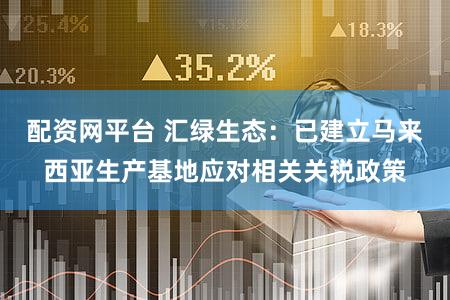 配资网平台 汇绿生态：已建立马来西亚生产基地应对相关关税政策