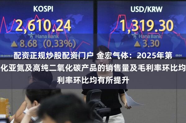配资正规炒股配资门户 金宏气体：2025年第三季度氧化亚氮及高纯二氧化碳产品的销售量及毛利率环比均有所提升