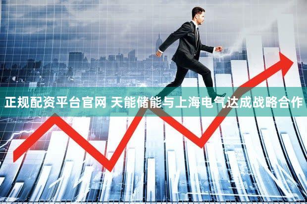 正规配资平台官网 天能储能与上海电气达成战略合作